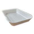 Food Trays, Containers, and Lids | GEN 2DWH 8.56 in. x 6.1 in. x 1.2 in. No. 2D Foam Meat Trays - White (500/Carton) image number 3