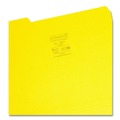 File Folders | Smead 10271 1/3-Cut Tabs Assorted Letter Size 0.75 in. Expansion Interior File Folders - Yellow (100/Box) image number 2