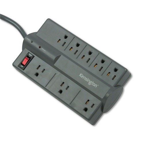 Surge Protectors | Kensington K38218NA Guardian Premium 1080 J Surge Protector with 8 AC Outlets and 6 ft. Cord - Gray image number 0