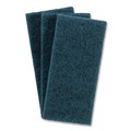 Cleaning Brushes | Boardwalk 7100359720 4.62 x 10 Medium-Duty Scrub Pad - Blue (10/Carton) image number 1