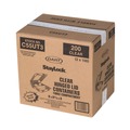 Food Trays, Containers, and Lids | Dart C55UT3 StayLock 8.6 in. x 9 in. x 3 in. 3-Compartments Plastic Hinged Lid Containers - Clear (200/Carton) image number 0