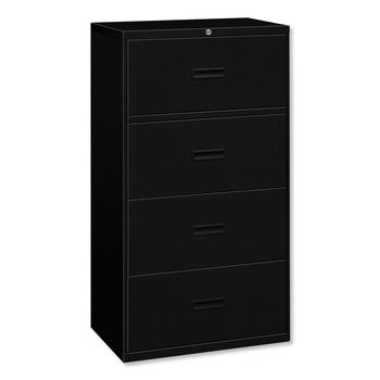 HON H484.L.P 400 Series 36 in. x 18 in. x 52.5 in.  4 Legal/Letter Size Lateral File Drawers - Black