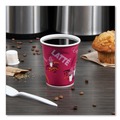 Cups and Lids | SOLO 370SI-0041 10 oz. Bistro Design Paper Hot Drink Cups - Maroon (50/Pack) image number 5
