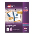 Label & Badge Holders | Avery 08520 4.25 in. x 6 in. Top Load Lanyard-Style Badge Holder with Laser/Inkjet Inserts - White (25/Pack) image number 0