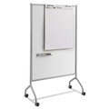 White Boards | Safco 8511GR 42 in. x 21.5 in. x 72 in. Impromptu Magnetic Whiteboard Collaboration Screen - Gray/White image number 0