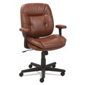 Office Chairs | OIF OIFST4859 16.93 in. - 20.67 in. Seat Height Swivel/Tilt Bonded Leather Task Chair Supports 250 lbs. - Chestnut Brown/Black image number 1