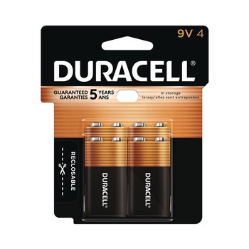 HOUSEHOLD BATTERIES | Duracell MN16RT4Z CopperTop Alkaline 9V Batteries (4/Pack)