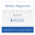Staple Punches | Swingline A7074026E LightTouch 9/32 in. Holes 12-Sheet Desktop Two- to Three-Hole Punch - Black/Silver image number 4