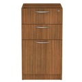 Office Carts & Stands | Alera VA532822WA 15.63 in. x 20.5 in. x 28.5 in. Valencia Series 3-Drawer Full File Pedestal - Modern Walnut image number 0