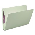 File Folders | Smead 19910 2 in. Expansion Recycled Pressboard Fastener Folders with Two SafeSHIELD Fasteners - Legal Size/Gray-Green (25/Box) image number 1