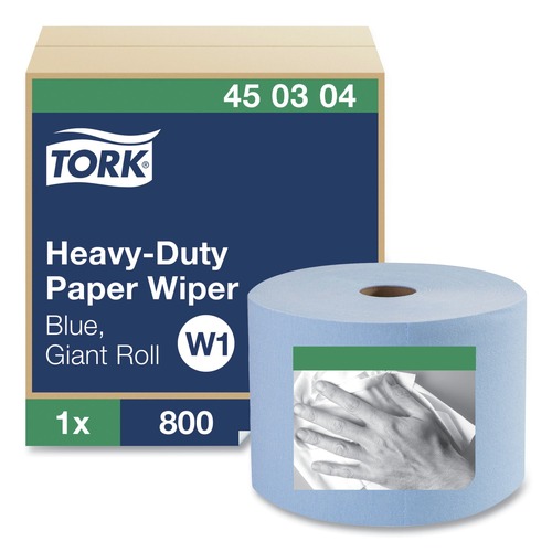 Paper Towels and Napkins | Tork 450304 1-Ply 11.1 in. x 800 ft. Heavy-Duty Paper Wiper - Blue image number 0