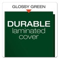 File Folders | Oxford 51717 100-Sheet Capacity 11 in. x 8.5 in. High Gloss Laminated Paperboard Folder - Green (25/Box) image number 4