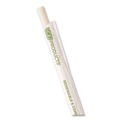 Cutlery | Eco-Products EP-STP76-WHT 7.75 in. 6 millimeter Diameter Jumbo Wrapped Paper Straw - White (3000/Carton) image number 1