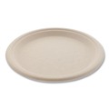 Bowls and Plates | Boardwalk PL-10BW-NPFA 10 in. Bagasse PFAS-Free Dinnerware Plate - Tan (500/Carton) image number 3