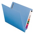 File Folders | Smead 25040 0.75 in. Expansion 2 Fasteners Letter Size Heavyweight Colored End Tab Fastener Folders - Blue Exterior (50/Box) image number 1