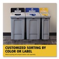 Trash & Waste Bins | Rubbermaid Commercial 2171554 Slim Jim 33 gal 1-Stream Landfill Resin Recycling Station - Gray image number 2