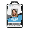 Label & Badge Holders | Advantus 76417 3.68 in. x 2.38 in. Secure Two-Card RFID Blocking Badge - Black Holder (20/Pack) image number 0