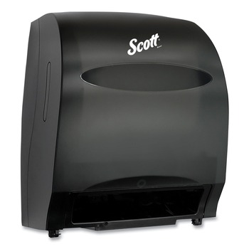 Scott 48860 Essential 12.7 in. x 9.57 in. x 15.76 in. Electronic Hard Roll Towel Dispenser - Black (1/Carton)