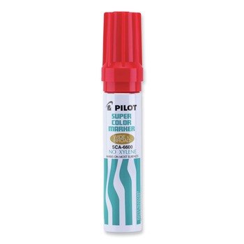 Pilot 45300 Jumbo Refillable Broad Chisel Tip Permanent Marker - Red