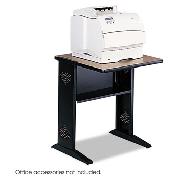Safco 1934 23.5 in. x 28 in. x 30 in. Fax/Printer Stand with Reversible Top - Medium Oak/Black