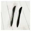 Cutlery | Boardwalk BWKKNIFEBLPPIW Mediumweight Wrapped Polypropylene Plastic Knife Cutlery - Black (1000/Carton) image number 3