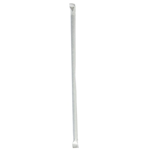 Cutlery | Boardwalk BWKGST1025BK 10.25 in. Polypropylene Wrapped Giant Straws - Black (1200/Carton) image number 0
