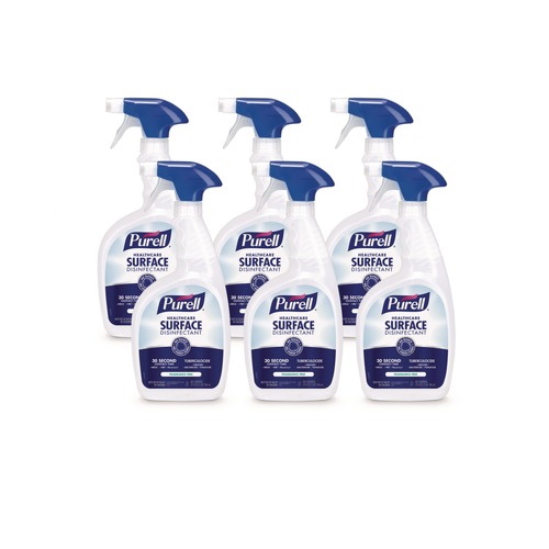 Cleaners & Chemicals | PURELL 3340-06 32 oz. Spray Bottle Fragrance Free Healthcare Surface Disinfectant (6/Carton) image number 0