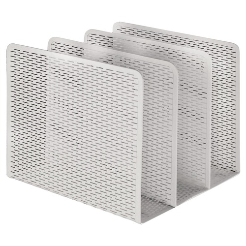 Desk Accessories & Office Organizers | Artistic ART20009WH Urban Collection 8 in. x 8 in. x 7.25 in. 3 Sections Letter Size Files Punched Metal File Sorter - White image number 0