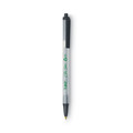 Pens | BIC CSEM11-BK Ecolutions Clic Stic Medium 1 mm Retractable Ballpoint Pen - Black Ink/Translucent Frost/Black Barrel (1-Dozen) image number 2