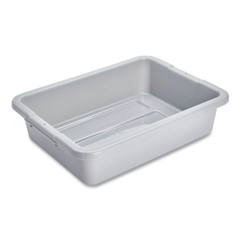 Rubbermaid Commercial FG334900GRAY 20 in. x 15 in. x 5 in. Bus/Utility Tote - Gray
