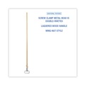 Mops | Boardwalk BWK609 60 in. Wood Spring Grip Metal Head Mop Handle for Most Mop Heads - Natural image number 4