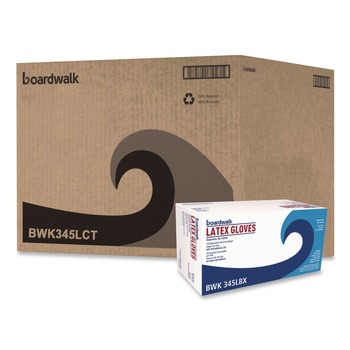 Boardwalk BWK345LCT 4.4 mil. General-Purpose Latex Gloves - Large, Natural (1000/Carton)