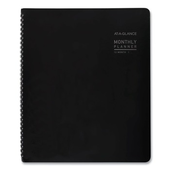NOTEBOOKS AND PADS | AT-A-GLANCE 70206X05 11 in. x 9 in. 12-Month (Jan to Dec): 2026 Premium Paper Contemporary Monthly Planner - Black Cover