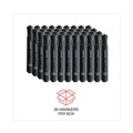 Permanent Markers | Universal UNV07050 Broad Chisel Tip Permanent Marker - Black (36/Pack) image number 5