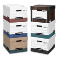  | Bankers Box 0072506 12.75 in. x 16.5 in. x 10.38 in. R-KIVE Heavy-Duty Storage Boxes for Letter/Legal Files - Woodgrain (4/Carton) image number 2