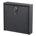Office Filing Cabinets & Shelves | Safco 4258BL 12 x 3 x 12 Wall-Mountable Interoffice Mailbox - Black image number 0