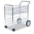 Just Launched | Fellowes Mfg Co. 40912 21.5 in. x 37.5 in. x 39.25 in. Wire Mail Cart - Chrome image number 0