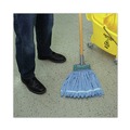 Mops | Boardwalk BWKMWTMB Microfiber Looped-End Wet Mop Head - Medium, Blue image number 2