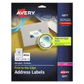 Labels | Avery 06871 1.25 in. x 2.38 in. Vibrant Laser Color-Print Labels with Sure Feed - White (450/Pack) image number 0