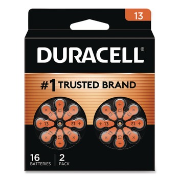 Duracell DA13B16 No. 13 Hearing Aid Battery (16/Pack)