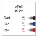 Pens | uni-ball 65452 Signo GRIP 0.7 mm Stick Gel Pen - Red Ink/Clear/Red/Silver Barrel/Medium (1-Dozen) image number 3