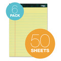 Notebooks & Pads | TOPS 63406 (50) Canary-Yellow 8.5 in. x 11.75 in. Sheets Wide/Legal Rule Docket Ruled Perforated Pads (6/Pack) image number 1
