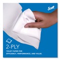  | Scott 03148 3.55 in. x 1000 ft. 2-Ply Essential JRT Jumbo Roll Septic Safe Tissue - White (4 Rolls/Carton) image number 5