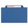 File Folders | Smead 21541 1 in. Expansion Assorted 1/3-Cut Tabs Letter Size Expanding Recycled Heavy Pressboard Folders - Dark Blue (25/Box) image number 1