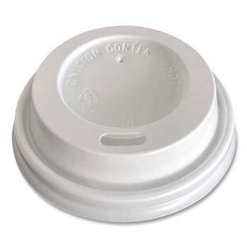 Boardwalk BWKHOTWH4 Plastic Hot Cup Lids Fits 4 oz. Cups - White (1000/Carton)