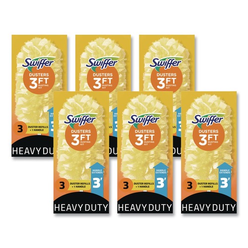  | Swiffer 82074 Heavy Duty Dusters with 3 ft. Extendable Handle (6/Carton) image number 0