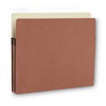 File Folders | Smead 73214 1.75 in. Expansion Letter Size Drop Front File Pockets - Redrope (25/Box) image number 1