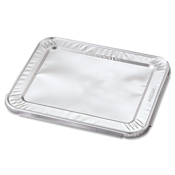 Handi-Foil 204930 12.27 in. x 10.44 in. 30 Gauge Steam Pan Foil Lids Fits Half-Size Pan (100/Carton)