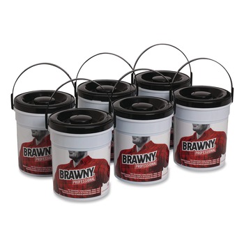 PRODUCTS | Georgia-Pacific 21501 8.6 in. x 12.2 in. 1-Ply Wet Hand Towels - Fresh Scent, Blue (84/Pail, 6/Carton)