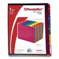 File Folders | Pendaflex 40143 8.5 x 11 Poly 1/5-Cut Top Tab 1 to 30-31 File Guides - Assorted Colors (31/Set) image number 2